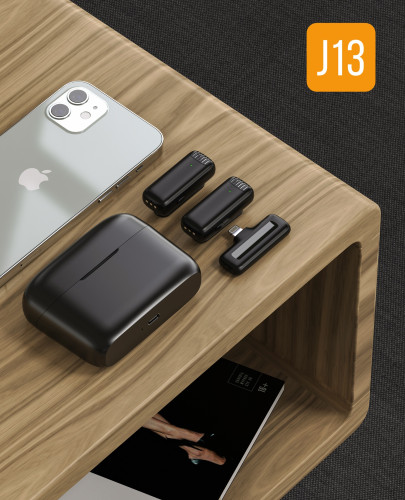 2 в 1 Петличный беспроводной микрофон Lightning набор 2 беспроводных микрофона с приемником и кейсом зарядки