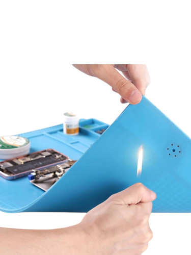 Термостойкий антистатический силиконовый коврик для пайки и ремонта 55х35 см