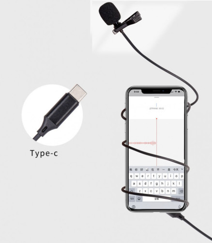 Мини микрофон Type-C / Петличный микрофон с разъёмом тип C