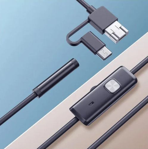 Эндоскоп для Android и ПК (Type-c, Micro, USB) 2MP 720P с подсветкой 6LED 3метра 