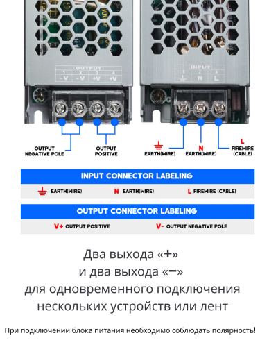 Блок питания 12V 8,3A 100W DS-100-12 (100 ватт 12 вольт 8,3 ампера)