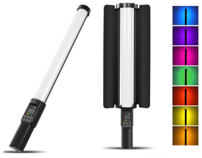 Светодиодная лампа палка разноцветная RGBW light stick YB130 на аккумуляторе с световым барьером