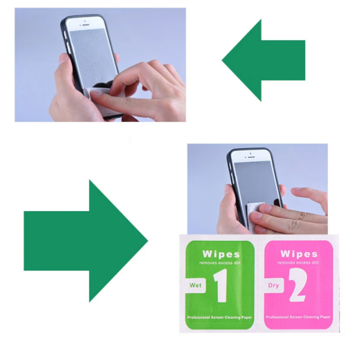 Салфетки для экрана дисплеев 1 и 2 (влажная + сухая)