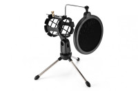 Настольный держатель для микрофона с акустическим поп фильтром POP SHIELD