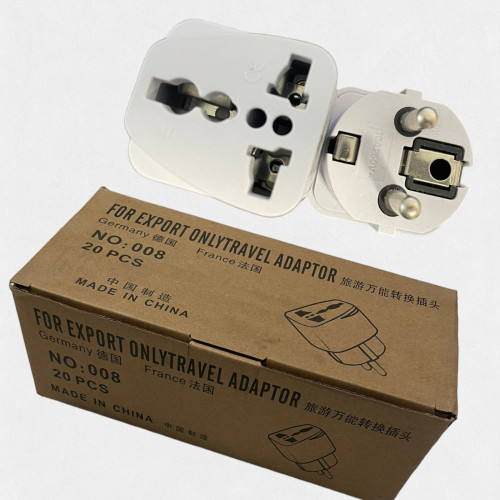 Универсальный переходник на все виды розеток (переходник сетевой с американской, английской, китайской вилки на евро розетку)