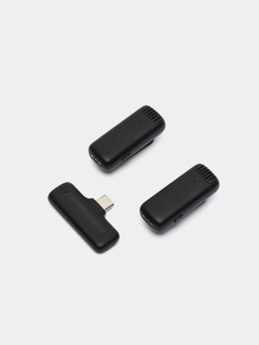 2 в 1 Петличный беспроводной микрофон Type-C набор 2 беспроводных микрофона с приемником и кейсом зарядки