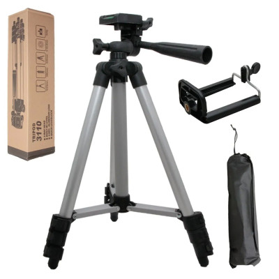 Штатив телескопический трипод Tripod-3110 с держателем для телефона и чехом