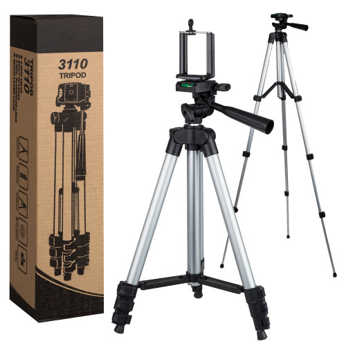 Штатив телескопический трипод Tripod-3110 с держателем для телефона и чехом