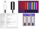 Светодиодная лампа палка разноцветная RGBW light stick YB130 на аккумуляторе с световым барьером + штатив