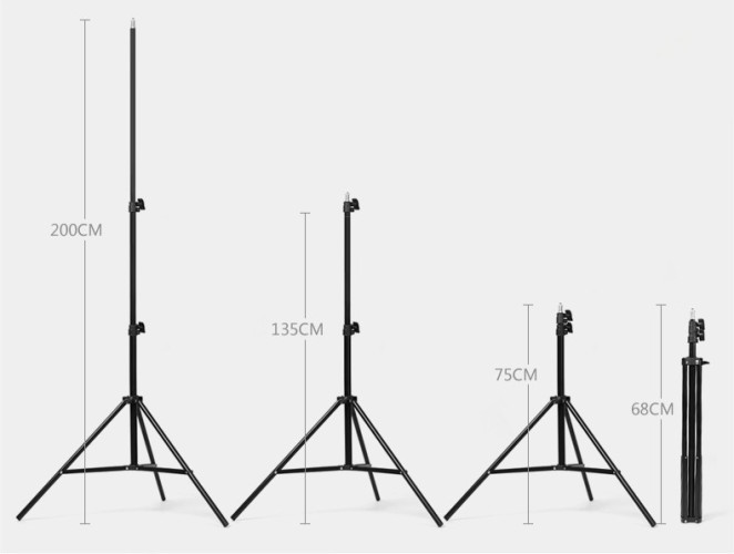 Универсальный трипод штатив раздвижной регулируемый 68-210см + держатель для телефона