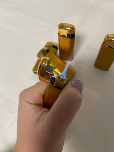 B592 SLIP JET OPEN GOLD золотистые многоразовые откидные в железном чехле