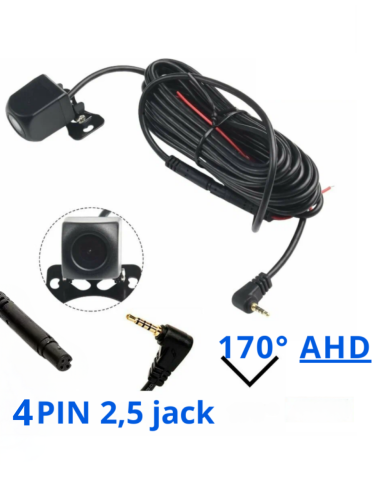 Камера заднего вида 4 pin AHD с проводом 5 метров 2,5 jack / камера 4 пин для видеорегистратора