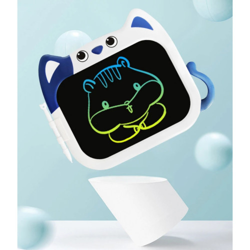 Детский графический планшет для рисования 10" HD M10 в форме котика со стилусом