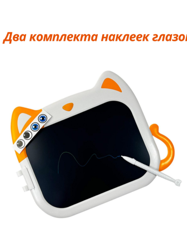 Детский графический планшет для рисования 10" HD M10 в форме котика со стилусом