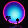 RGB лампа проектор Закат для Тик Тока sunset light 16 цветов / атмосферная лампа закат разноцветная с пультом Sunset Lamp