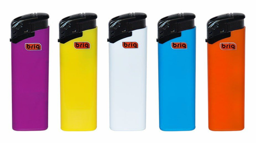 Зажигалка пьезо многоразовые 25 штук в блоке B208Solid