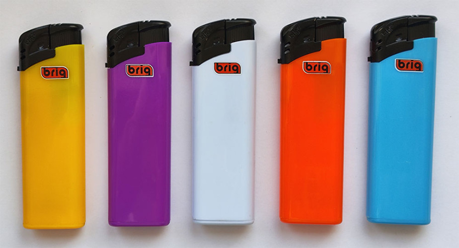 Зажигалка пьезо многоразовые 25 штук в блоке B208Solid