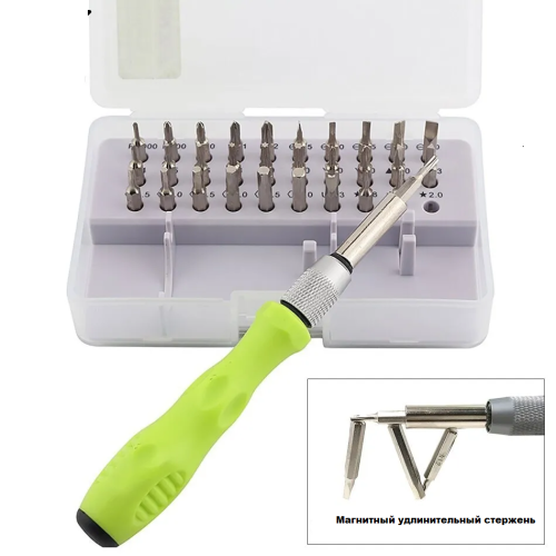 Многофункциональный набор отверток 32 в 1 в пластиковом пенале / отвертки для точных работ со сменными битами T32 (32шт)