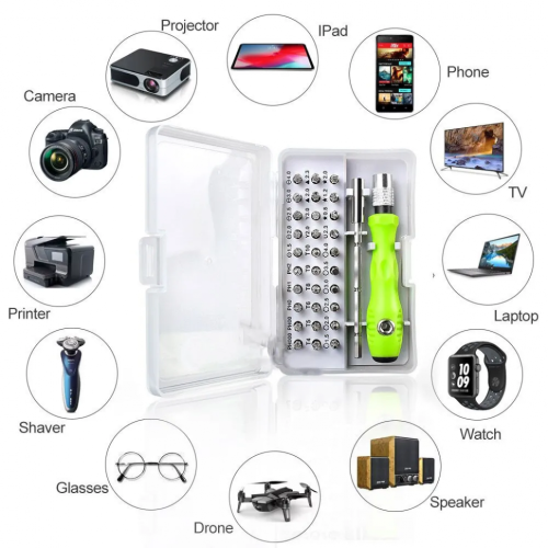 Многофункциональный набор отверток 32 в 1 в пластиковом пенале / отвертки для точных работ со сменными битами T32 (32шт)