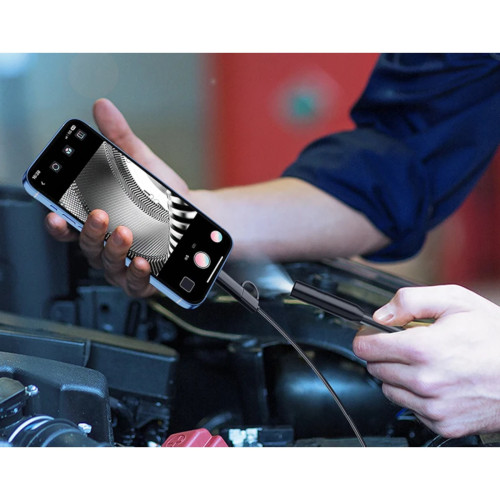 Гибкий эндоскоп 5 метров Type-C / Lightning водонепроницаемый с подсветкой  AN112-5 для Android и iOS