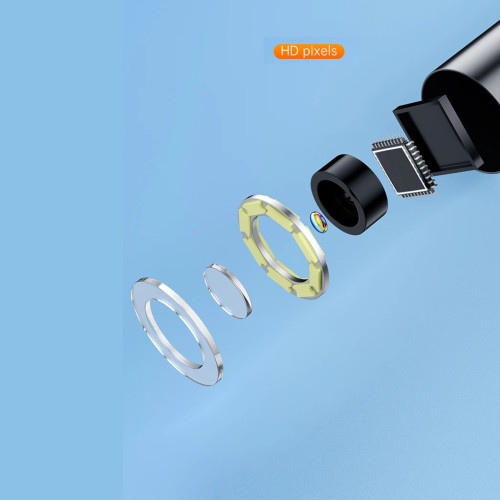 Гибкий эндоскоп 5 метров Type-C / Lightning водонепроницаемый с подсветкой  AN112-5 для Android и iOS
