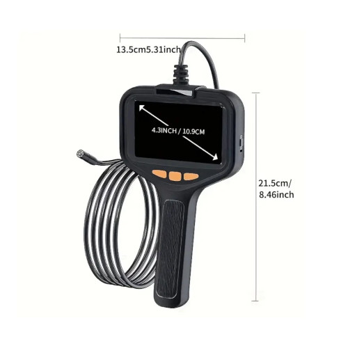 P200 Эндоскоп с экраном водонепроницаемый гибкий 10 метров с подсветкой