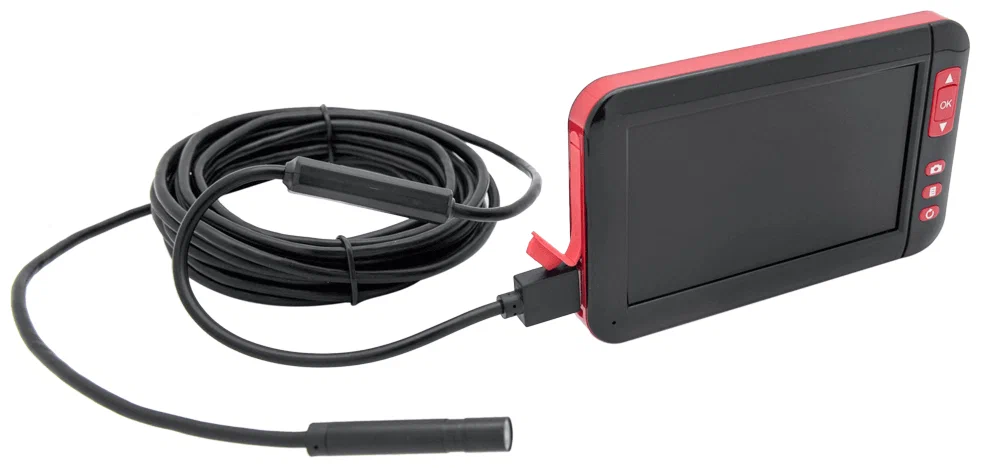 P20 Эндоскоп 5 метров с экраном 4,3" водонепроницаемый гибкий с подсветкой