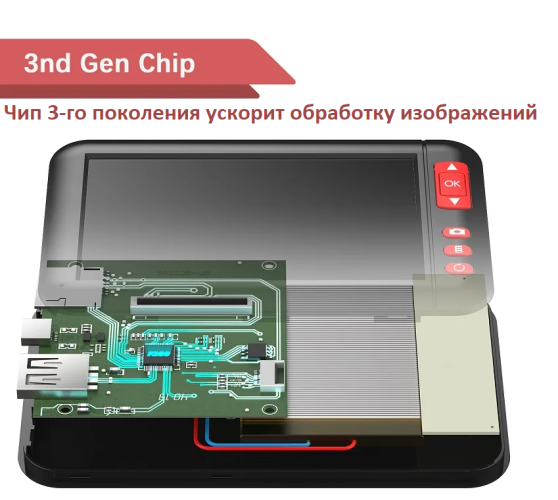 P20 Эндоскоп 5 метров с экраном 4,3" водонепроницаемый гибкий с подсветкой