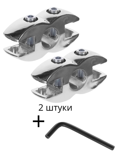 JOK-55 (R-7A) двусторонний держатель панели и стекла к трубе джокер 25мм + ключ