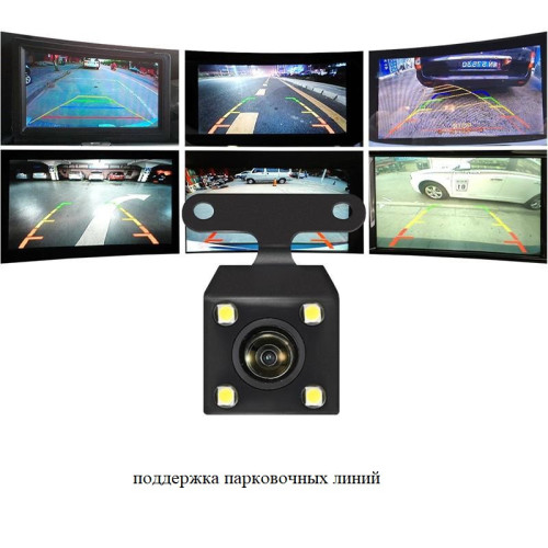 Камера заднего вида 5 pin 4led с проводом 5 метров  2,5 jack / камера 5 пин для зеркала видеорегистратора