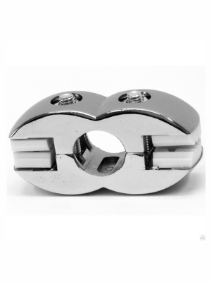 JOK-55 (R-7A) двусторонний держатель панели и стекла к трубе джокер 25мм с вкладками + ключ