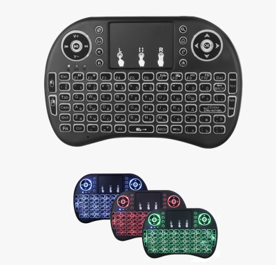 Беспроводная мини клавиатура с тачпадом подсветкой, русская / английская раскладка, 2,4 ГГц