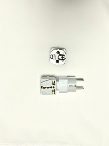 Сетевой переходник для евророзетки с китайской или американской вилки с заземлением 3шт/уп , тревел адаптер / переходник путешественника для розеток for export only travel adaptor