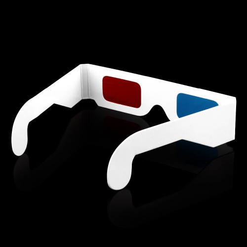 Универсальные картонные 3D очки анаглифные красный-синий