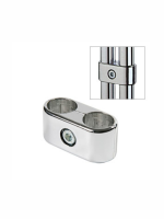 Двойной параллельный крепеж Uno-02 / R-55 для трубы джокер + ключ для соединителя