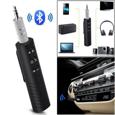 AUX Bluetooth адаптер BT-450 / Блютуз ресивер AUX / Адаптер AUX Bluetooth в машину / bt car / Аудиоресивер автомобильный универсальный