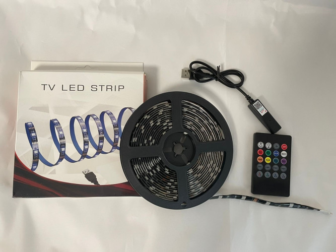 Светодиодная лента USB Bluetooth RGB 5 метров с пультом TV LED STRIP 5V/2A