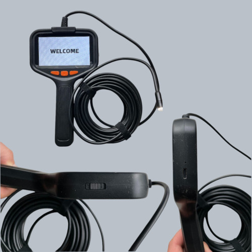 P200 Эндоскоп с экраном водонепроницаемый гибкий 5 метров с подсветкой