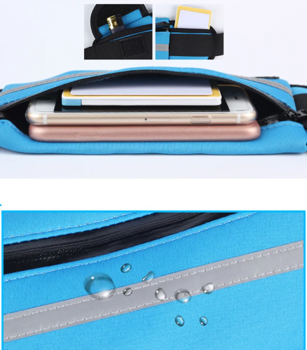 Спортивная сумка резинка на пояс для телефона, документов, ключей, воды