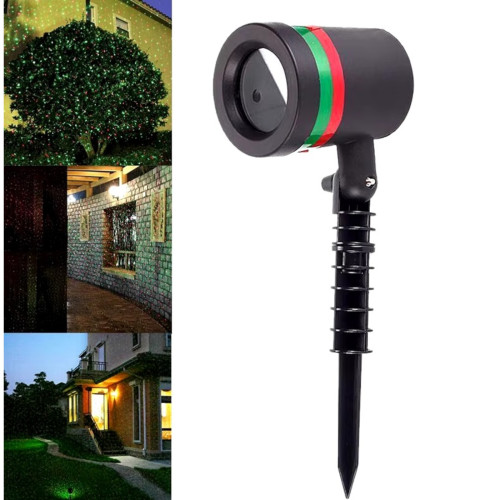 Лазерный проектор для улицы и дома laser light, красные и зеленые точки