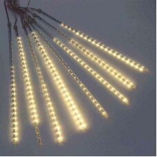 Гирлянда тающие сосульки желтый 30 см (8 сосулек на проводе 3м)