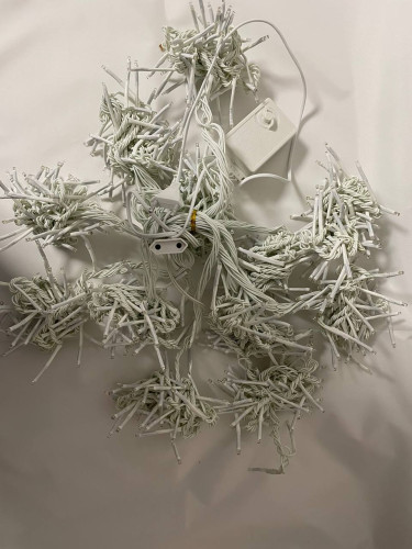 Светодиодный занавес дождь уличный / гирлянда штора для улицы и дома теплый белый 2х2м