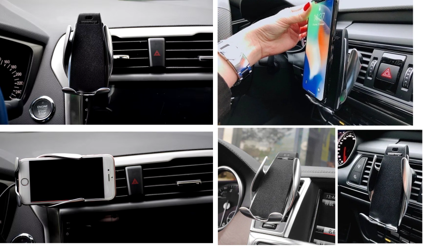 Автодержатель с зарядкой беспроводной 10W