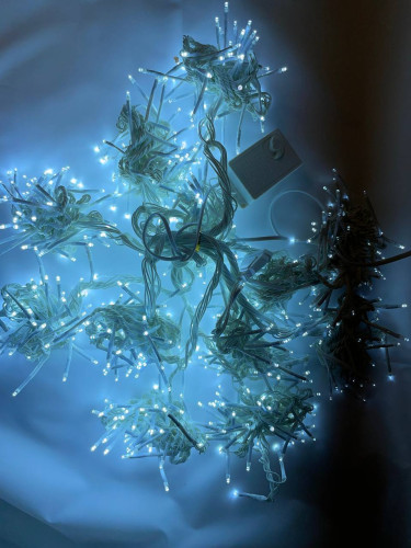 Светодиодный занавес дождь уличный / гирлянда штора для улицы и дома белый холодный 2х2м