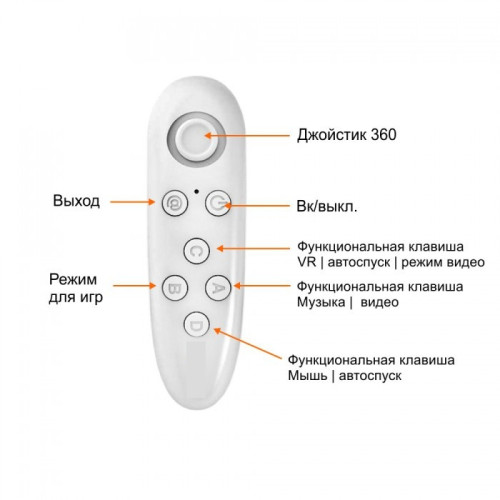 Очки виртуальной реальности с наушниками VR SHiNECON 10.0 + Пульт Bluetooth