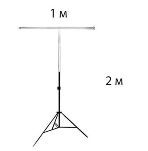 Тканевый зеленый хромакей со стойкой 2х1м / Телескопическая Т-образная стойка высота 2м ширина 1м + фон хромакей 2,5х1,5м / Держатель фотофона + зеленый фотофон