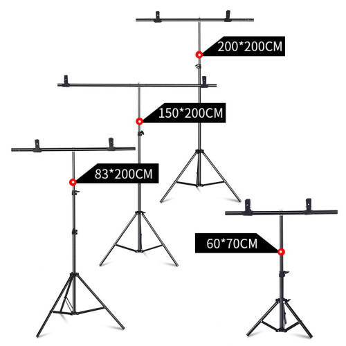 Тканевый зеленый хромакей со стойкой 2х1м / Телескопическая Т-образная стойка высота 2м ширина 1м + фон хромакей 2,5х1,5м / Держатель фотофона + зеленый фотофон