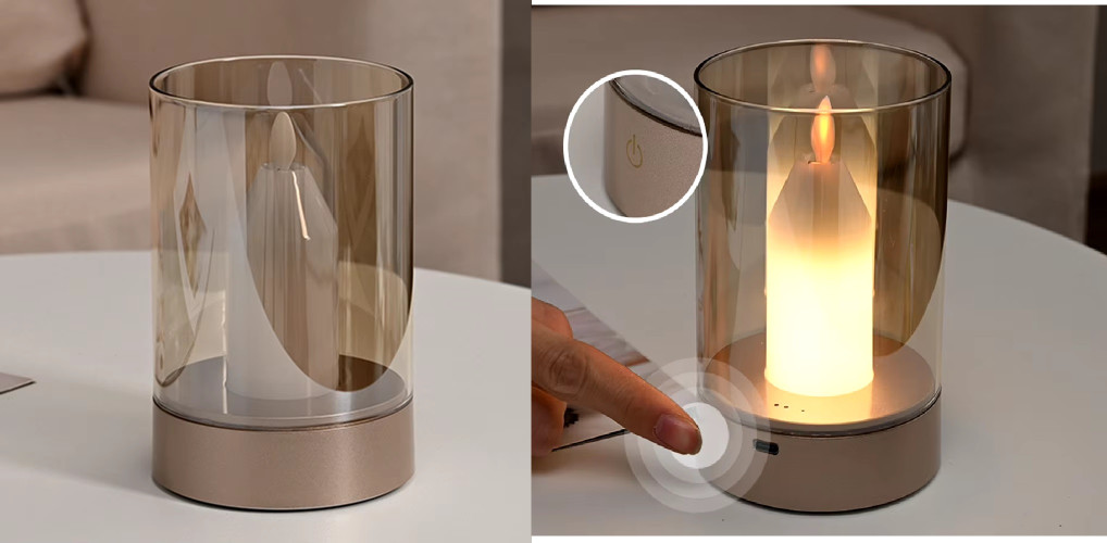 Ночник светильник свеча светодиодный беспроводной сенсорный