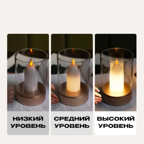 Ночник светильник свеча светодиодный беспроводной сенсорный