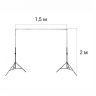 Фотофон белый тканевый хромакей со стойкой телескопической/ Система установки фона стойка 2х1,5 метр + белый хромакей тканевый 2,5х1,5 м